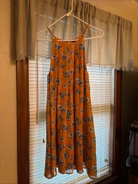 Staccato Yellow Floral Spaghetti-Strap Maxi Dress